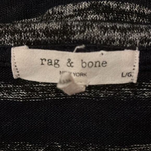 Rag & Bone The Knit Striped Pullover in Heather Stripe - Picture 8 of 11